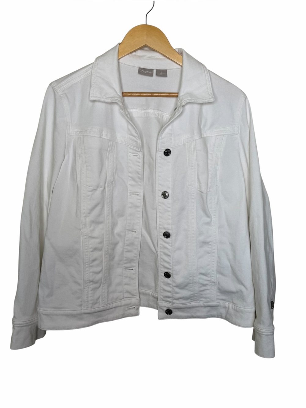 Chico’s White Women's Denim Jacket size large